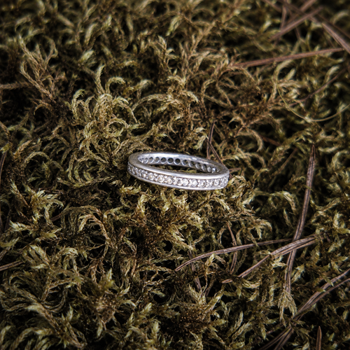 Eternity - Handcrafted silver ring with Cubic Zirconia